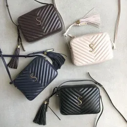 Mulheres alça bolsa homem luxo couro ombro cruz corpo sacola lou embreagem zíper tassel shopper envelope saco designer duffle praia sacos câmera quilting