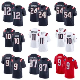 Jersey Wholesale Custom New 10 Mac Jones Football 9 Matthew Judon 11 Julian Edelman Dont'a Hightower Devin McCourty Matth