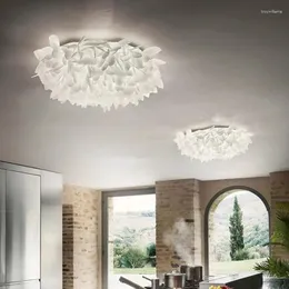 Plafoniere dimmerabili con telecomando Lampada moderna a LED Lampada romantica a petalo di fiore nordico per la decorazione del soggiorno
