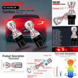 Nowe światła dekoracyjne 2PCS W21/5W 7443 T20 LAMPA BUKAKE LED do Toyota Camry 4Runner Avalon Corolla Sienna Tacoma Sequoia Yaris Matrix Highlander