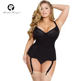 Shaper minifaceminigirl weiblich sexy schwarze bustier Frauen Overbust Push Up Top hochwertiger Dessous Plus Size Corsett und Bustiers J190701