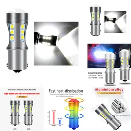 New Decorative Lights 2PCS Canbus P21W led BAY15D BA15S Reverse Lights White 1300Lm Car LED Bulbs P21/5W Turn Signal 1156 1157 Ba15D Tail Brake Lamps