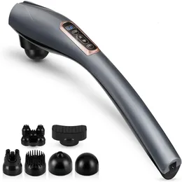 Helkroppsmassager Back Massager Cordless Handheld Back Massager Handhållen Elektrisk värme Deep Kneading Tissue For Full Body Pain Relief 231218