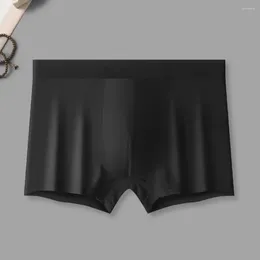 Underpants Men Boxer Briefs Breathable Anti-septic Men's Boxers Soft Elastic Underwear With U Convex Design Seamless Waist For Comfortable