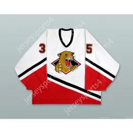 MAGLIA DA HOCKEY BIANCA MARTY MAURICE 34 PRINCE GEORGE COUGARS NUOVA cucitura superiore S-M-L-XL-XXL-3XL-4XL-5XL-6XL