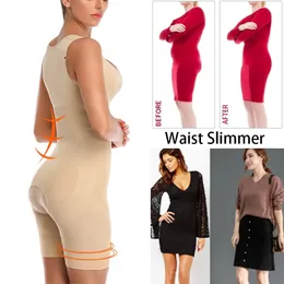 Kvinnors shapers Shapewear Women Full Body Shaper Slimming Bodysuit Öppen Crotch Corset Midjetränare Formande underkläder Butt Lifter Underkläder Fajas 231219