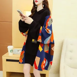 Women's Hoodies Spring And Autumn Hooded Loose Thin Mid-length Sweater Coat