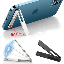 Ультратонкий магнитный складной держатель для мобильного телефона, настольная подставка для мобильного телефона из металлического сплава, универсальная подставка для телефона