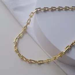 Collier Bracelet Mince en forme de U en fer à cheval concepteur de matériel pendentif en or pour femmes hommes couple montre de mode Top qualité mariage P289I