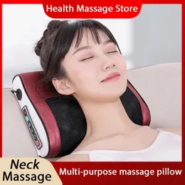 Massera nackkudde Neck Massager Electric Massage Pillow Multifunktionell Massage Pillow Device Neck Hälsa Massager Avslappning Kudde Massager 231218