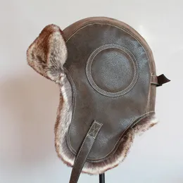 قبعات الصياد الشتاء قبعة Ushanka الرجال للنساء الطيار قاذفة فو فرو الفراء غطاء الثلج مع اللوحات الأذن 231218