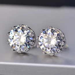 Voaino Custom 18K 14K 9K Gold 1Ct 0,5 CT*2 Six-Pong Bling Lab Grown Diamond Jewelry Stud Earrings 3 Prong 4 For Gift