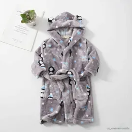 Pyjamas Herbst Winter Baby Kinder Nachtwäsche Robe Flanell Warmer Bademantel Für Mädchen Jungen Pyjamas 4-12Years Teenager Kinder Morgenmantel