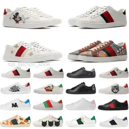 Designer Luxury brand Classic styling G Ace Casual Shoes Men Women Bee Snake Leather Embroidered Tiger interlocking White Black Trainers Sneakers