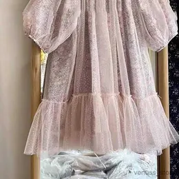 Mädchenkleider Koreanische Kinderkleidung Mädchenkleid Trendy 2022 Frühling Neues Mesh Baby Kinder Blumen Mittellanges Prinzessinnenkleid Mode Kinder Outf