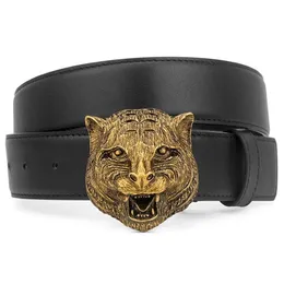 Kemerler Erkek Kemer Moda Kemerler Erkekler Deri Siyah İş Kemerleri Kadınlar Büyük Altın Leopar Toka Kadın Klasik Casual Ceinture De258i