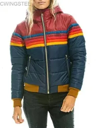 Coletes masculinos 2023 feminino casual inverno macio casaco de pelúcia curto roupas de algodão quente acolchoado gola de lã arco-íris impresso 231219