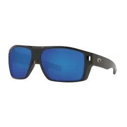 Designer Costas Óculos de Sol Grande Moldura Óculos de Grão de Madeira Moda Filme Polarizador Óculos de Praia Diego Azul