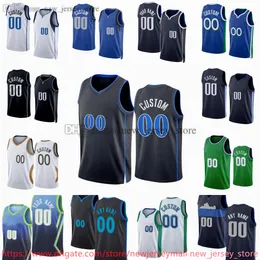 Personalizado 2023-24 Basquete Impresso 77 Luka Doncic Jersey 11 Kyrie Irving 42 Maxi Kleber 2 Dereck Lively II 7 Dwight Powell 30 Seth Curry 0 Dante Exum Greg Brown III Shorts