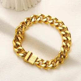 Marka klasyczna domenirowanie męskie identyfikator europejski projektant mody bransoletka Wysoka jakość stali nierdzewnej galwaniczne złote bransoletki biżuteria