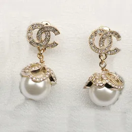 Marka tasarımcısı mücevher mektubu saplama elmas küpeler kadın aksesuarları karışık 20 stil