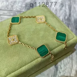 Pulsera de diseñador de lujo para mujer 4 pulsera con dije de trébol de cuatro hojas joyería de oro de 18 quilates concha de ágata cadena de nácar moda regalo de compromiso de boda DDVN