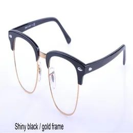 2010-2019 مصمم العلامة التجارية نادي Eyeglass Master Men Prescription Frame Women Semi Rimless Retroculo de Sol Feminino Retro Clear268p