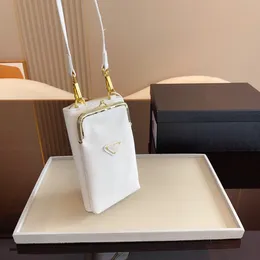 Hochwertige Designer-Mini-Geldbörse, Mehrzweck-Fashoion-Pochette, Schultergurt mit goldener Kette, kompaktes, minimalistisches Design, Handytasche mit Kartenfach auf der Rückseite