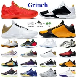 6 Reverse Grinch Men Basketball Shoes Zoom All-Star Del Sol Mambacita Alternate Bruce 5 Rings Lakers Trainers Outdoor Sports