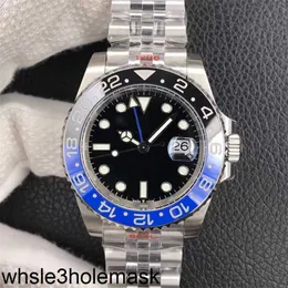 Ceramika Męska Rolaxs Watch Fashion GMT Batman Watch Designer Casual Randwatch Montre de Luxe 2813 Ruch Automatyczne oprawie na rękę 904L Sapphire stali nierdzewne Sapphire