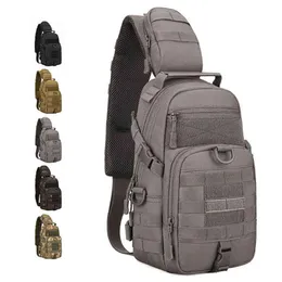 Torby Protector PS Tactical Sling Pakiet klatki piersiowej Molle Military Nylon Bag Men Crossbody Bag Wojskowe torbę na wycieczkę na zewnątrz T22