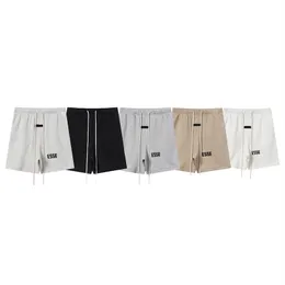 FOG High Quality Casual Shorts 320g heavy weight small neckline three-dimensional flocking loose couple cotton High street shorts plus sizeS-XL