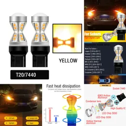 Nuove luci decorative 2 pezzi Canbus WY21W T20 7440 Indicatori di direzione a LED Lampade Blub per Subaru Legacy Forester Impreza Outback BRZ WRX STI XV Crosstrek