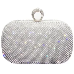 Borse da sera Shinny Glitter Strass HardSurface Box Elegante borsa da sposa femminile a tracolla per banchetti Borsa di lusso per feste 231219