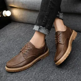 Dress Shoes Wnfsy Men Leather Breathable Casual ShockAbsorbing Footwear WearResistant Tooling Zapatillas 231218