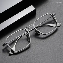 Occhiali da sole FG Square Full Metal Frame Occhiali da lettura Vintage Presbyopic Men Anti-scratch Diopter Eyewear 0 1.0 To 4.0