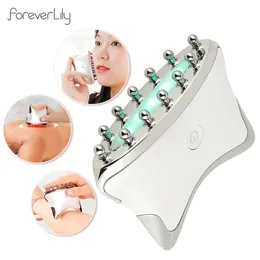 Face Massager Microcurrent EMS Face Body Guasha Massager Lifting Scraper Chin Slimmer Edema Remover Meridian Scraping Slimming Device 231218