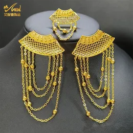Set di gioielli da sposa ANIID Set di orecchini moda per donna Placcato in oro 24k con nappa a goccia e anello per dito Regalo per feste African Dubai 231219