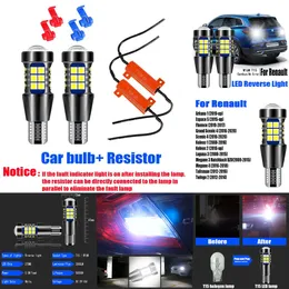 Lâmpadas decorativas novas 2pcs LED REVERSE LUZ LUZ W16W T15 CANBUS PARA Renault Twingo 2 megane 3 4 Laguna Koleos 1 Espace 5 Grand Scenic Fluence Arkana