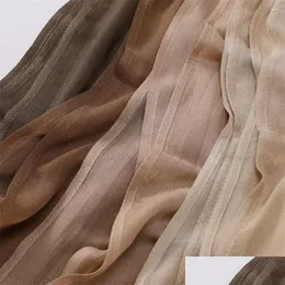 Шарфы Шарфы Простые модальные хиджабы Мусульманские мягкие вискозные шарфы из вуали Модные женские шали для женщин Прямая поставка Модные аксессуары Ha Dhue8