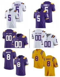 LSU Tigers Football Jersey 5 Jayden Daniels 8 Malik Nabers 7 Kayshon Boutte Micah Baskerville Jerseys Josh Williams Perkins 남녀 청소년