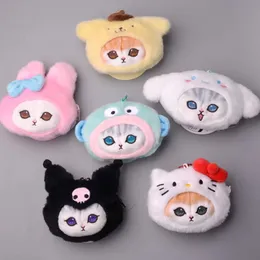 keychains lanyards 20pieceslot Kawaii Shark Cat Dolls Dolls Cartoon Cute Small Pendant Backpack Gifts Coin Bag for Kids 231218