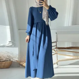 Abbigliamento etnico 2024 Set 2 pezzi musulmani Abaya Dubai Abito turco Gonna lunga e top Set Donna Ramadan Eid Islamico Abito abbinato modesto