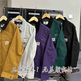 남자 재킷 코트 패션 브랜드 Carhart J97 Carhatjackets Jackets 버전 "오리지널 Carthart 작업복 디트로이트 캔버스 외부 두꺼운 면화 f8qt