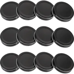 Zastawa stołowa 12pcs Mason Jar Pokrywa 70 mm wielokrotnego użytku Canning Tinplate szerokie usta Uszczelniające pokrywy magazynowe regularne