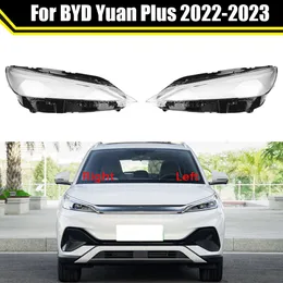 Front Car Protective Headlight Glass Lens Cover Shade Shell Auto Transparent Light Housing Lamp Caps for BYD Yuan Plus 2022 2023