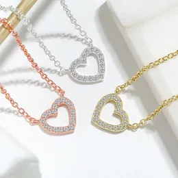 Naszyjnik nowej przybycia Trendy Gold Choker Diamond Heart Naszyjnik dla kobiet