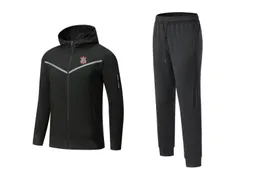 Sport Club Corinthians Paulista Freizeit-Trainingsanzüge für Herren, Outdoor-Freizeitsport, warme Trainingskleidung, durchgehender Reißverschluss, mit Kappe, langärmliger Sportanzug, Jogging-Shirt