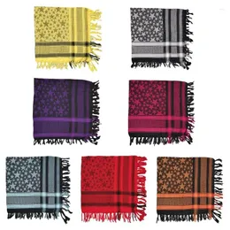 Scarves Trendy Fringed Star Pattern Square Arab Headscarf Adult Men Women Keffiyeh Casual Outdoor Tactical Desert Dustproof Scarf Shawl