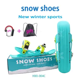 Andra sportartiklar Listade mini skidåkning för snö den korta skiboard snöblades av hög kvalitet justerbara bindningar bärbara skidskor 231218